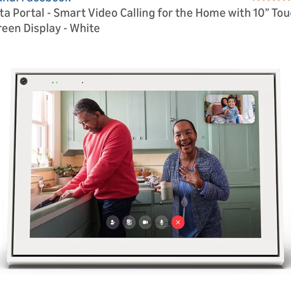 Meta Portal - White Smart Video Calling Tablet